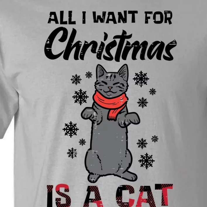 All I Want For Christmas Is Cat Xmas Gift Tall T-Shirt