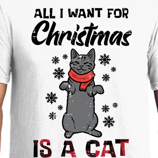 All I Want For Christmas Is Cat Xmas Gift Pajama Set