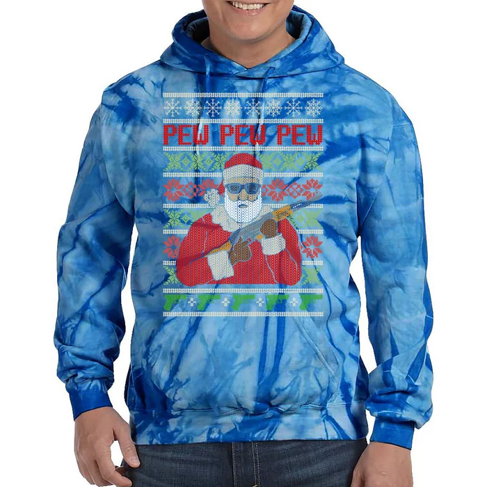 All I Want Is Guns Ugly Christmas Sweater Hunting Military Gift Tie Dye Hoodie