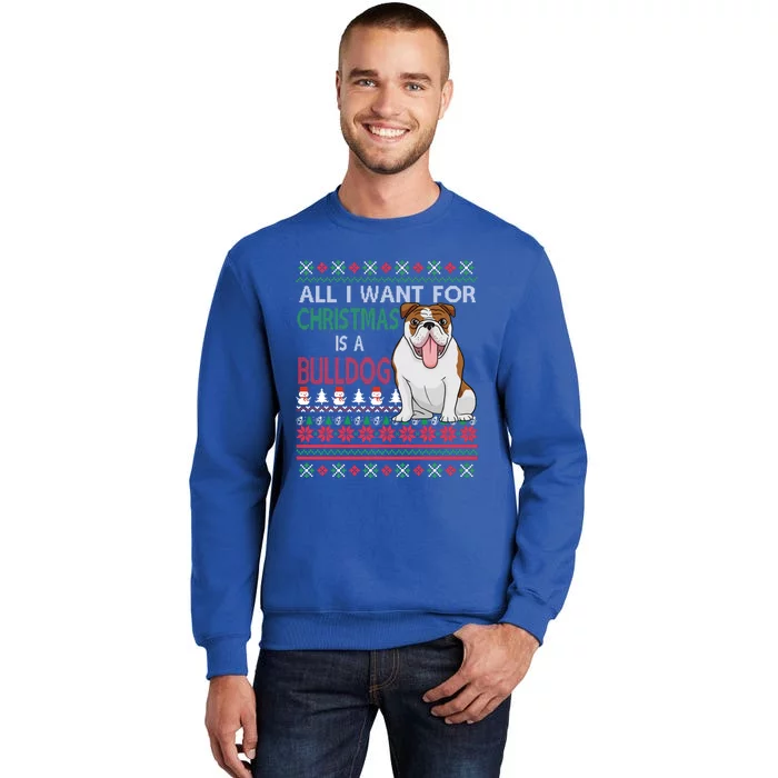 All I Want For Christmas Is A Bulldog Cool Gift Sweatshirt