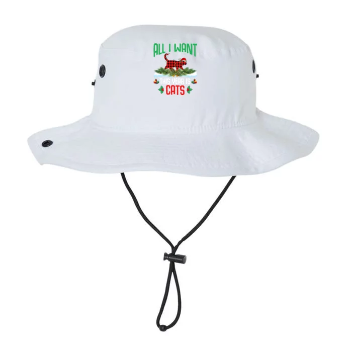 All I Want This Year Is Cats Wearing Santa Hat Christmas Gift Legacy Cool Fit Booney Bucket Hat