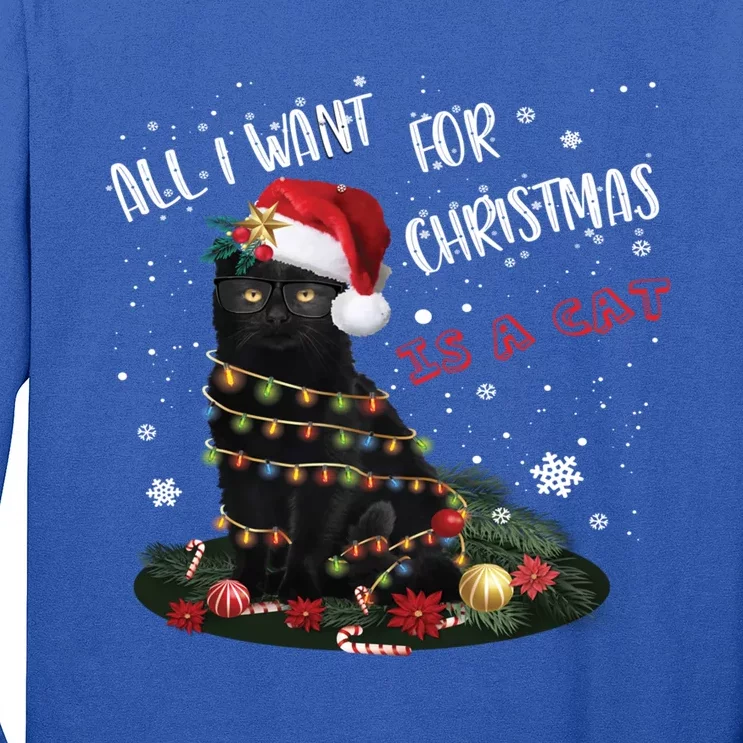 All I Want For Christmas Is A Cat Funny Xmas Gift 2020 Gift Long Sleeve Shirt