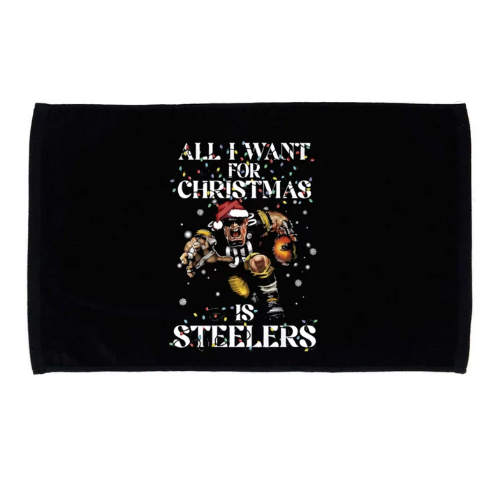 All I Want For Christmas Is Steelers Microfiber Hand Towel