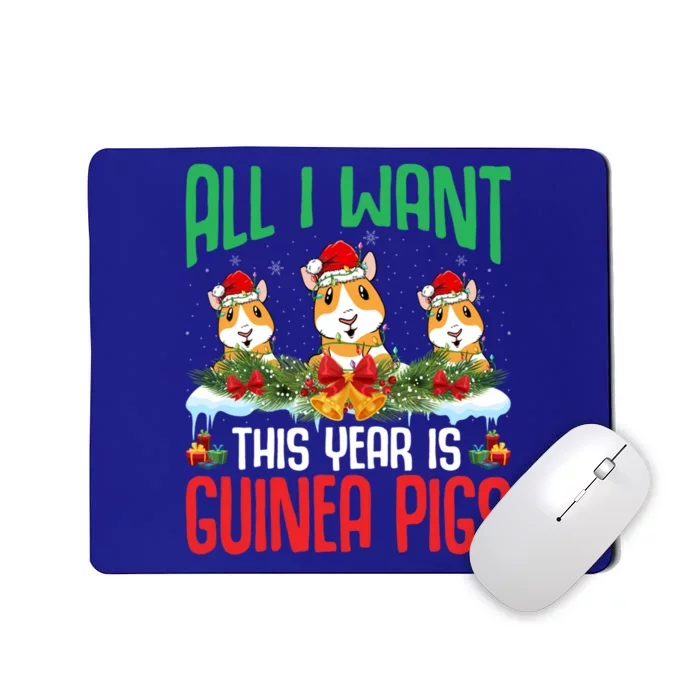 All I Want This Year Is Guinea Pigs Wearing Hat Christmas Cool Gift Mousepad