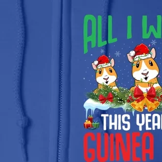 All I Want This Year Is Guinea Pigs Wearing Hat Christmas Cool Gift Full Zip Hoodie