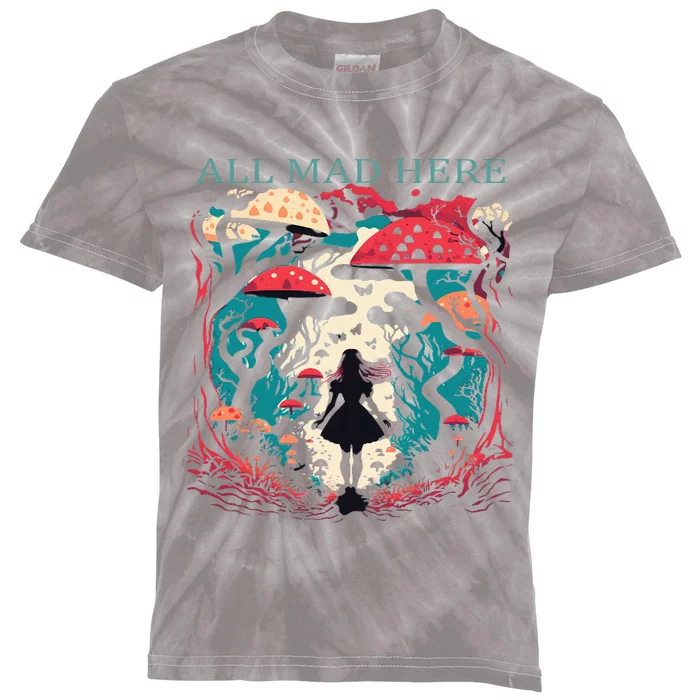 Alice In Wonderland All Mad Here Kids Tie-Dye T-Shirt