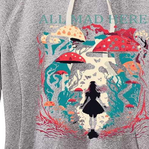 Alice In Wonderland All Mad Here Women's Fleece Hoodie