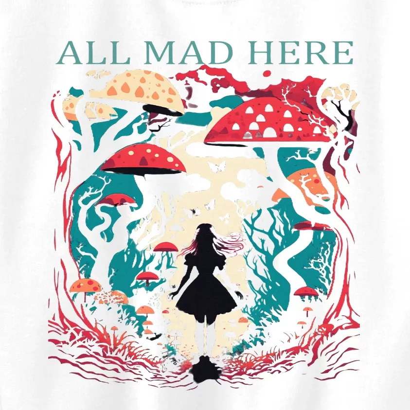 Alice In Wonderland All Mad Here Kids Sweatshirt