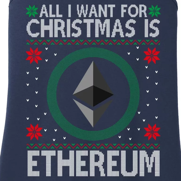 All I Want For Christmas Is Ethereum Crypto Holiday Ladies Essential Tank