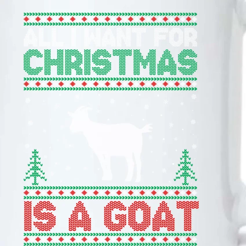 All I Want For Xmas Is A Goat Ugly Christmas Sweater Great Gift Black Color Changing Mug