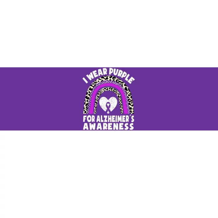 Alzheimers I Wear Purple For Alzheimer's Awareness Rainbow Bumper Sticker