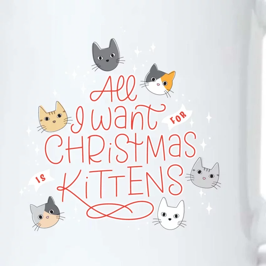 All I Want For Christmas Is Kittens Holiday Cute Cat Cool Gift Black Color Changing Mug