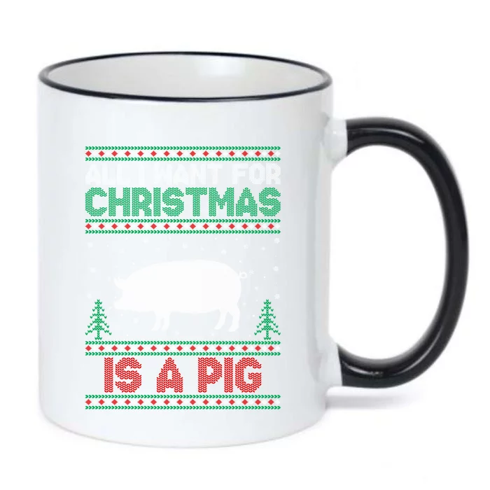 All I Want For Xmas Is A Pig Ugly Christmas Sweater Gift Black Color Changing Mug