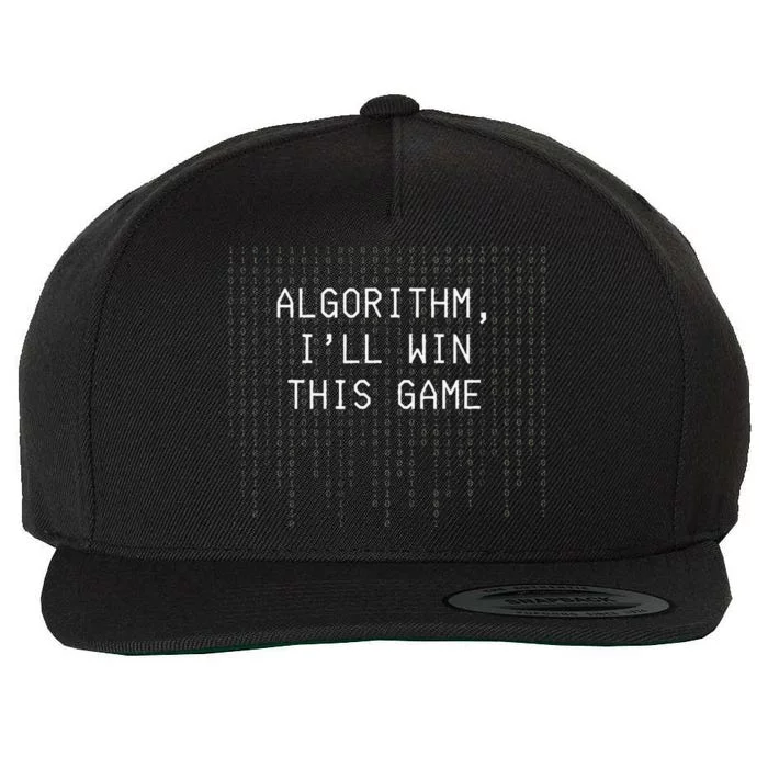 Algorithm ILl Win This Game Code Data Ai Tech Funny Wool Snapback Cap