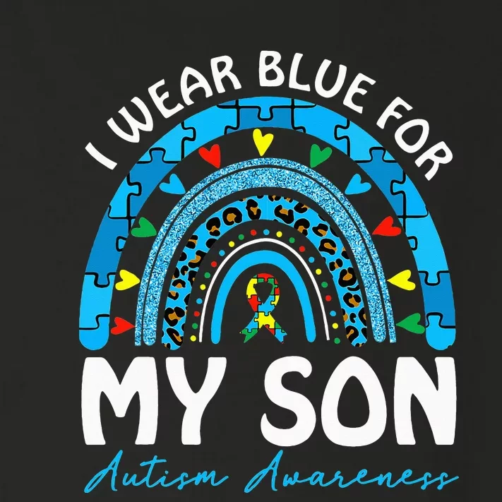 april I Wear Blue For My Son Autism Awareness Toddler Long Sleeve Shirt