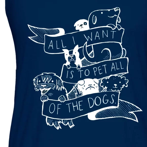 All I Want Is To Pet All Of The Dogs Ladies Essential Flowy Tank