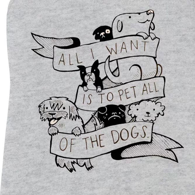 All I Want Is To Pet All Of The Dogs Women's Racerback Tank