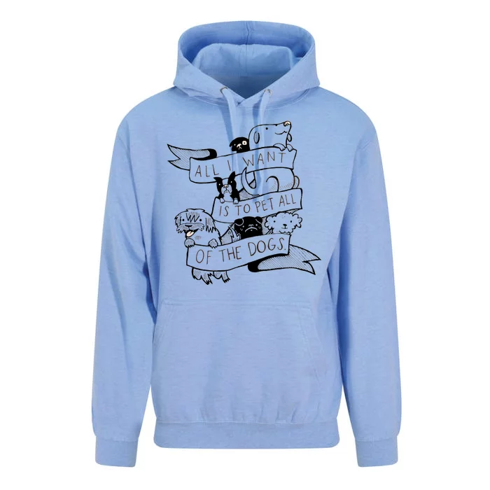 All I Want Is To Pet All Of The Dogs Unisex Surf Hoodie