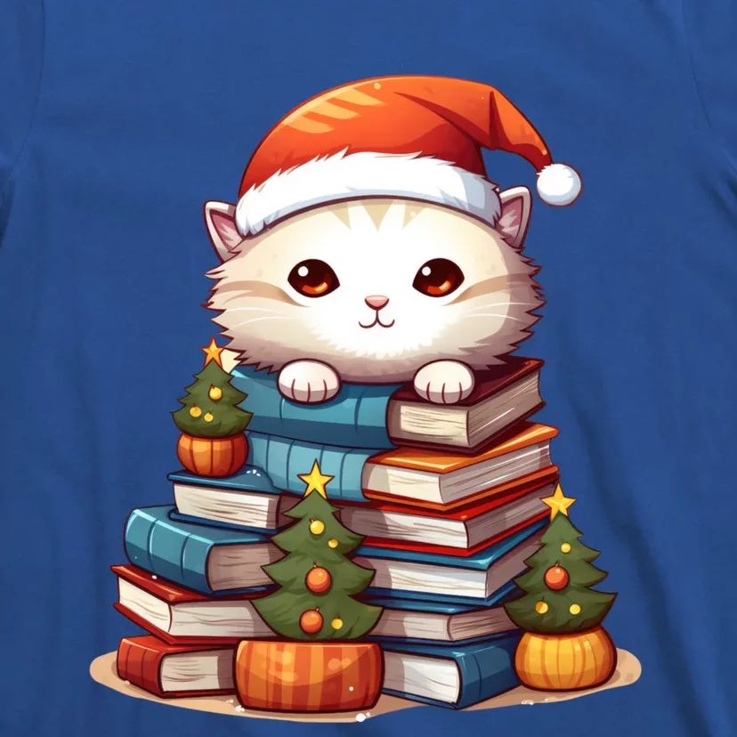 All I Want For Xmas Is Books And Cats Xmas Tree Pajama Holiday Cool Gift T-Shirt