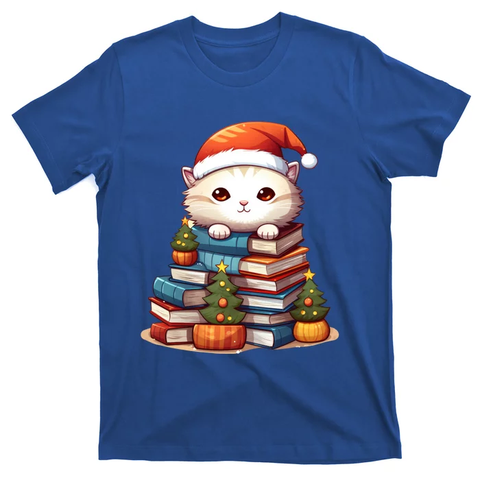 All I Want For Xmas Is Books And Cats Xmas Tree Pajama Holiday Cool Gift T-Shirt