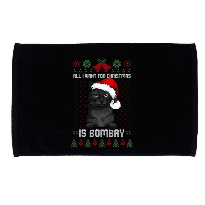 All I Want For Christmas Is Bombay Ugly Christmas Sweater Great Gift Microfiber Hand Towel