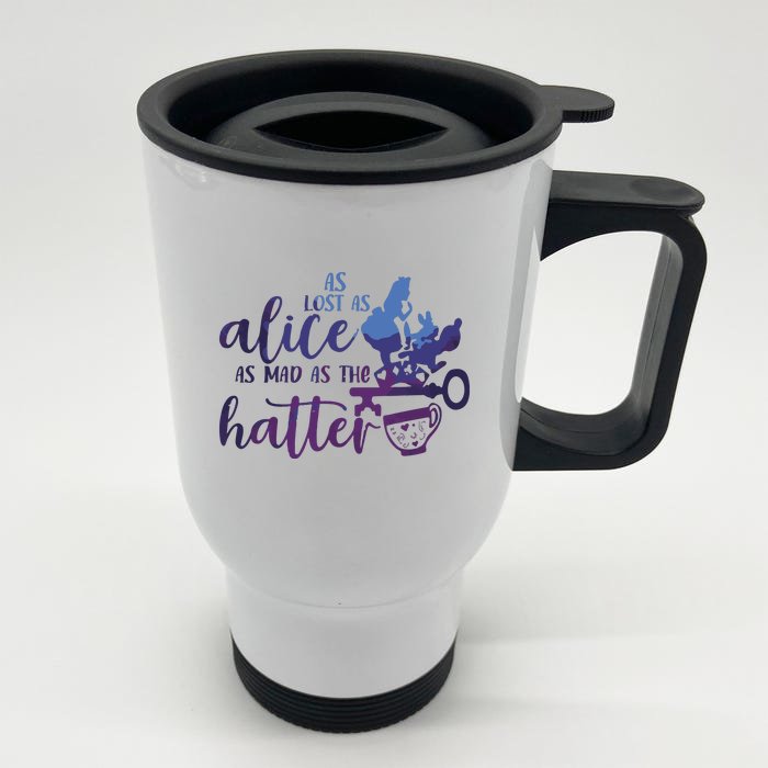 Alice In Wonderland Vintage 90s Front & Back Stainless Steel Travel Mug