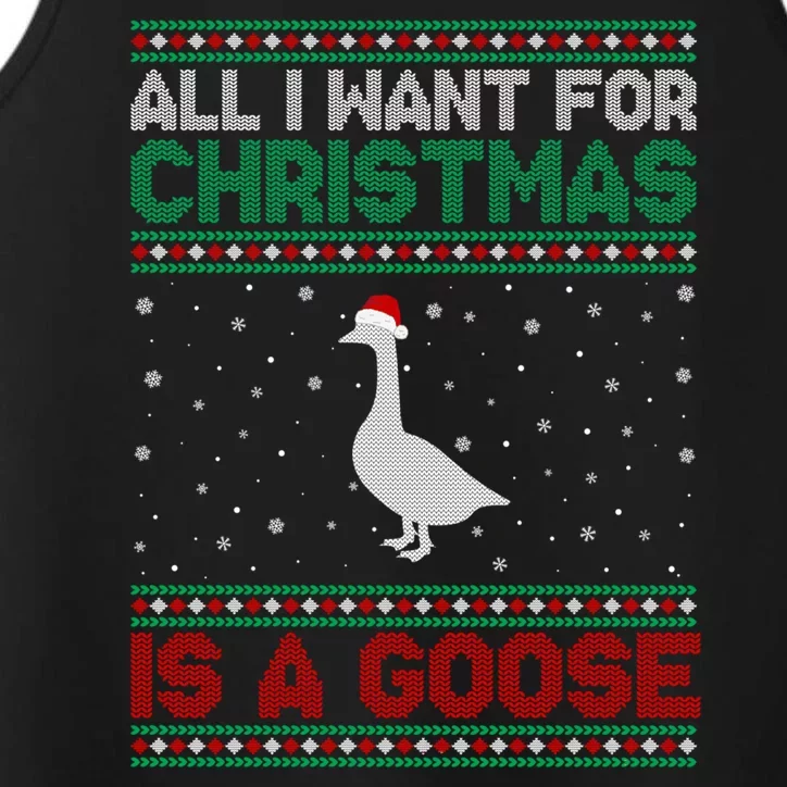 All I Want For Christmas Is A Goose Performance Tank