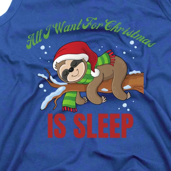 All I Want For Christmas Is Sleep Funny Xmas Pajama Costume Gift Tank Top