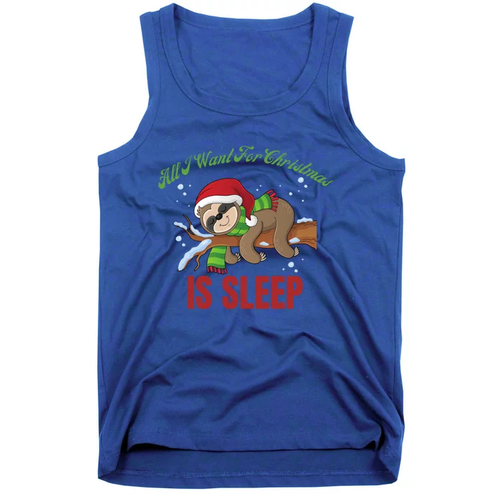 All I Want For Christmas Is Sleep Funny Xmas Pajama Costume Gift Tank Top