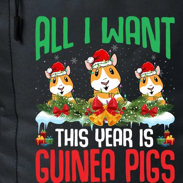 All I Want This Year Is Guinea Pigs Wearing Hat Christmas Cute Gift Daily Commute Backpack