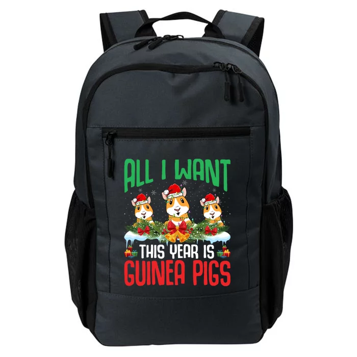 All I Want This Year Is Guinea Pigs Wearing Hat Christmas Cute Gift Daily Commute Backpack