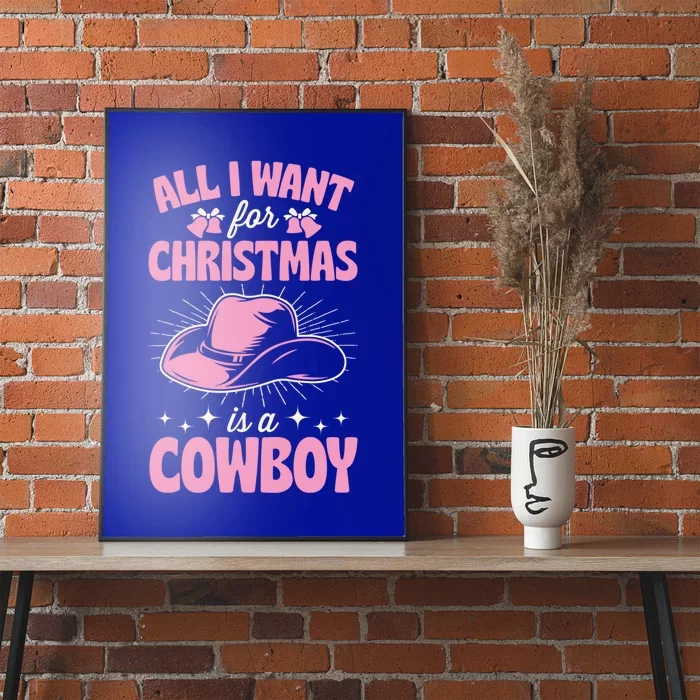 All I Want For Christmas Is A Cow Funny Cute Horse Funny Gift Poster