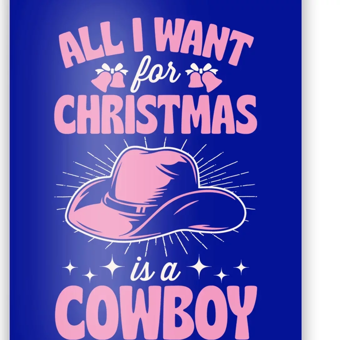 All I Want For Christmas Is A Cow Funny Cute Horse Funny Gift Poster