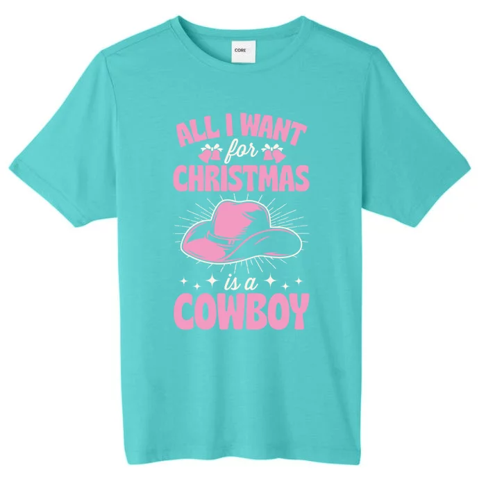 All I Want For Christmas Is A Cow Funny Cute Horse Funny Gift ChromaSoft Performance T-Shirt