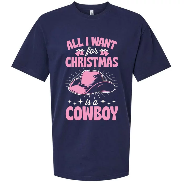 All I Want For Christmas Is A Cow Funny Cute Horse Funny Gift Sueded Cloud Jersey T-Shirt