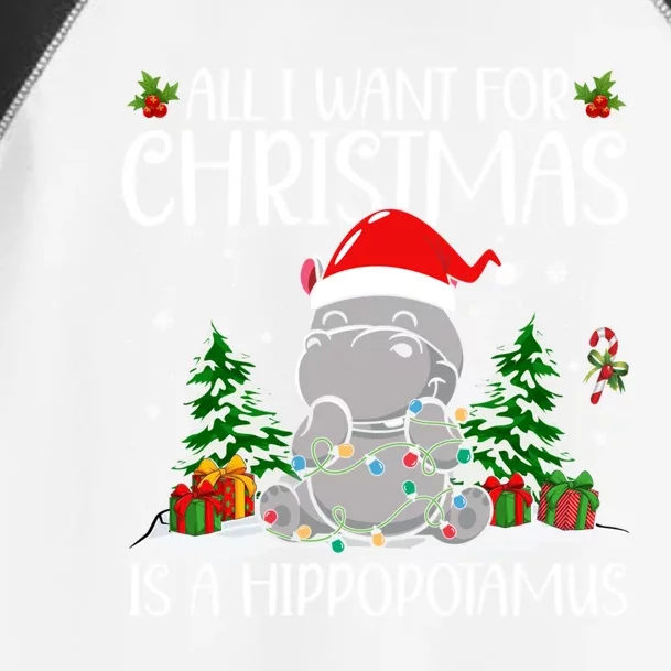 All I Want For Christmas Is A Hippopotamus Funny Xmas Hippo Gift Toddler Fine Jersey T-Shirt