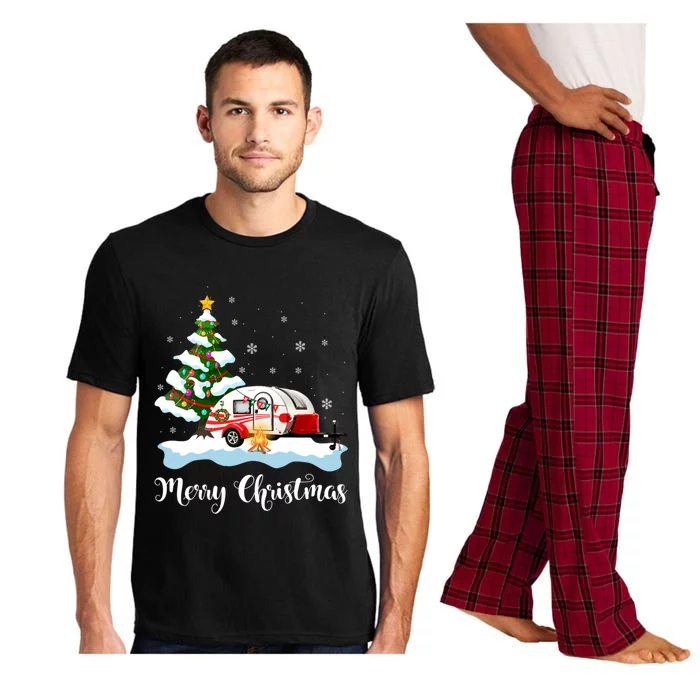 All I Want For Christmas Is Camping Xmas Tree Graphic Funny Gift Pajama Set