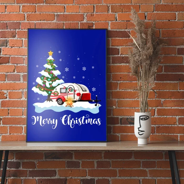 All I Want For Christmas Is Camping Xmas Tree Graphic Funny Gift Poster