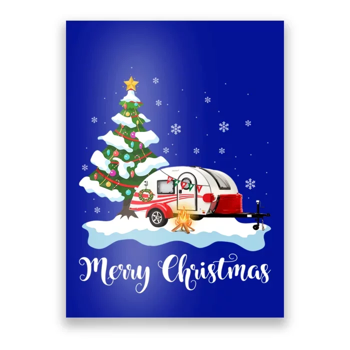 All I Want For Christmas Is Camping Xmas Tree Graphic Funny Gift Poster