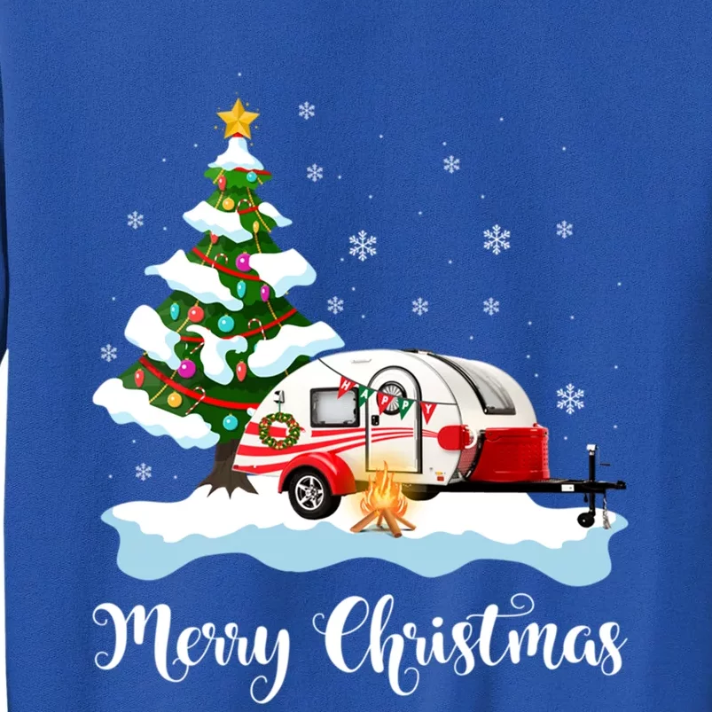 All I Want For Christmas Is Camping Xmas Tree Graphic Funny Gift Tall Sweatshirt