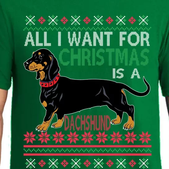 All I Want For Christmas Is A Dachshund Great Gift Pajama Set