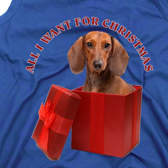 All I Want For Christmas Dachshund Gift Tank Top