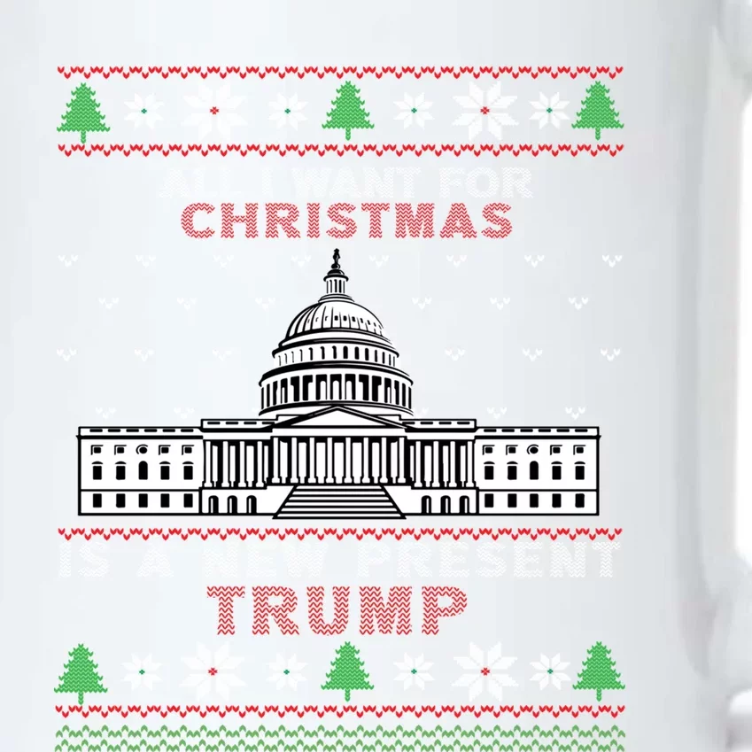 All I Want For Christmas Is A New President Trump Ugly Xgiftmas Gift Black Color Changing Mug