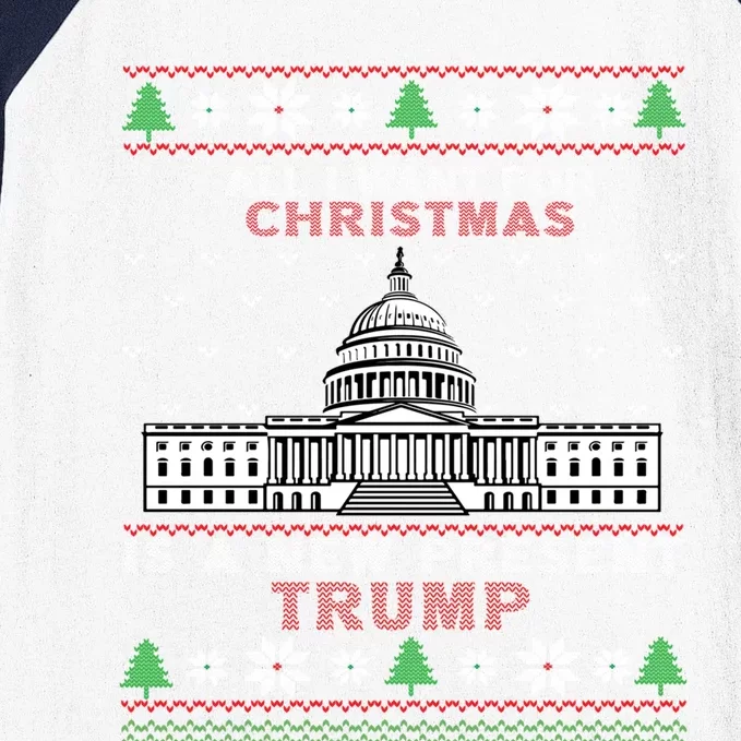 All I Want For Christmas Is A New President Trump Ugly Xgiftmas Gift Baseball Sleeve Shirt