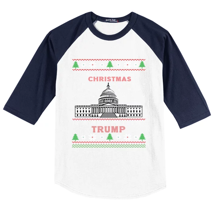 All I Want For Christmas Is A New President Trump Ugly Xgiftmas Gift Baseball Sleeve Shirt