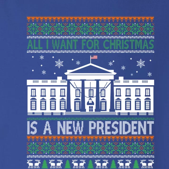 All I Want For Christmas Is A New President Xmas Funny Gift Toddler Long Sleeve Shirt