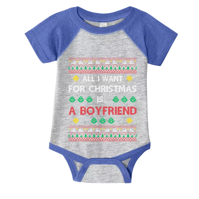 All I Want For Christmas Is A Friend Gift Infant Baby Jersey Bodysuit