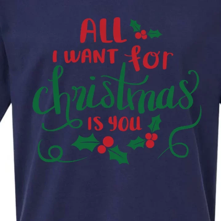 All I Want For Christmas Is You Sueded Cloud Jersey T-Shirt