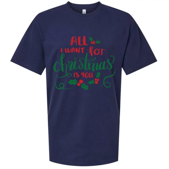 All I Want For Christmas Is You Sueded Cloud Jersey T-Shirt