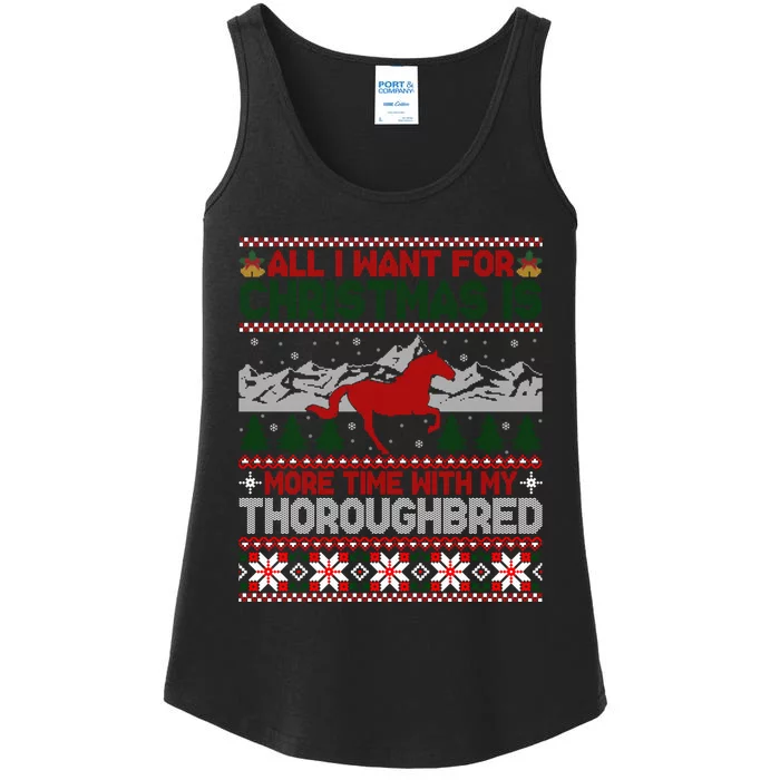 All I Want For Christmas More Time With Thoroughbred Ladies Essential Tank